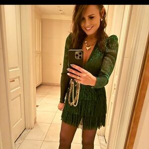 Revolve green cocktail dress